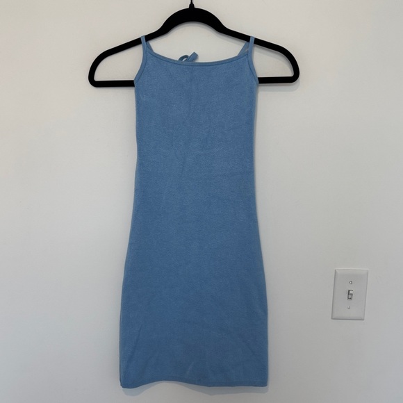 Abercrombie & Fitch Light Blue Mini Knit Dress - Size XS - Picture 3 of 8